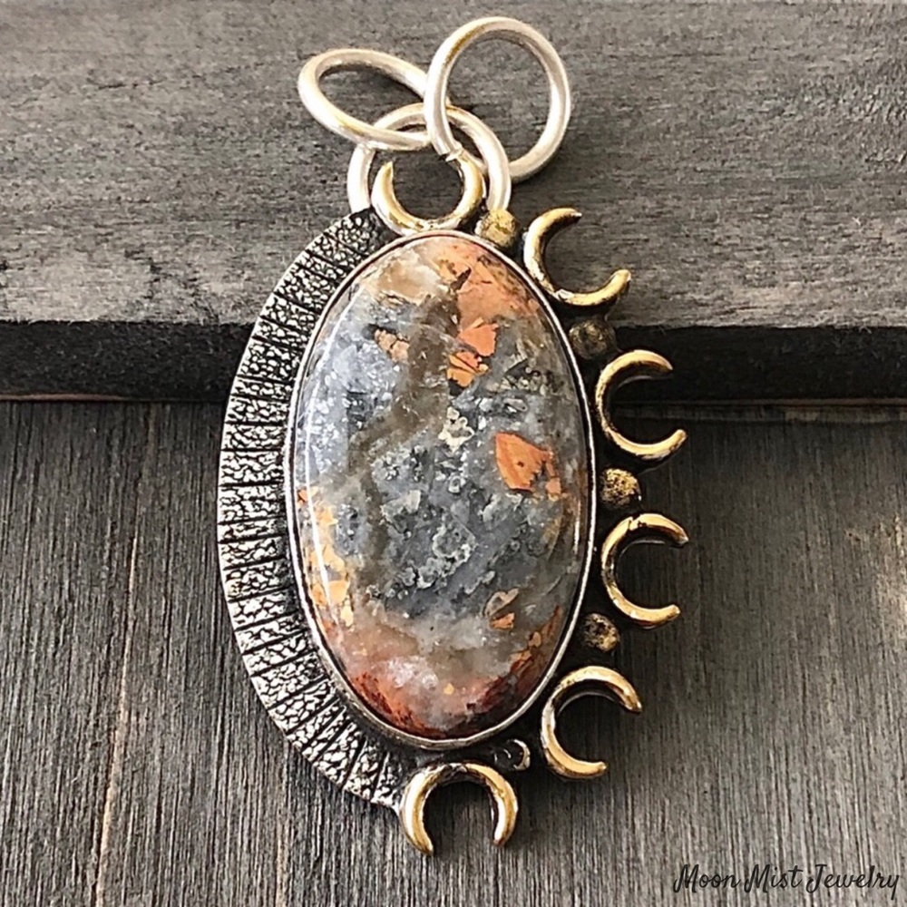 Maligano Jasper moon pendant